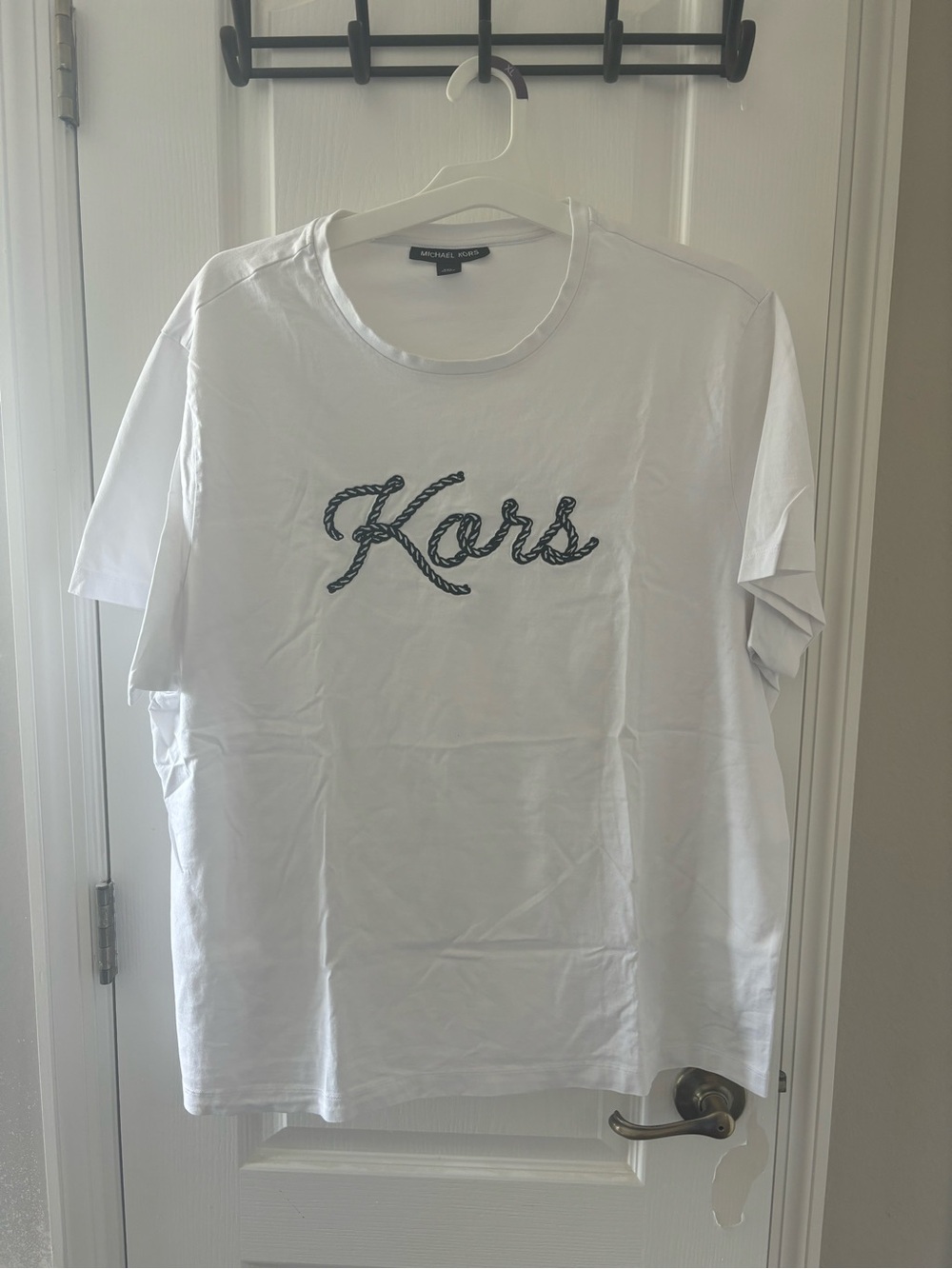Michael Kors White Logo Crew Neck Tee